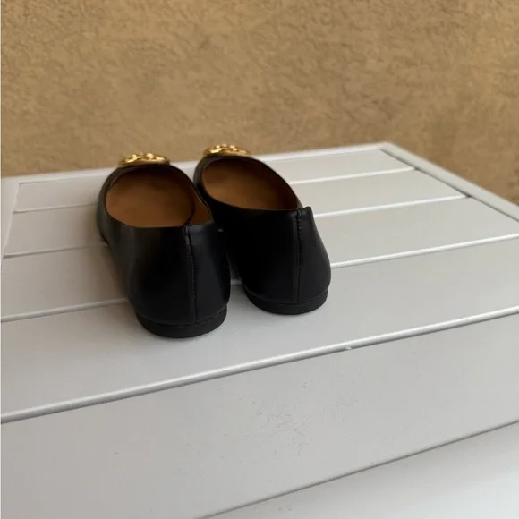 Tory Burch Benton Ballet Flats in Black Nappa Leather - Picture 5 of 16